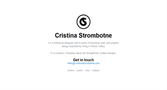 Desktop Screenshot of cristinastrombotne.com
